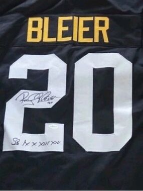 Autographed Rocky Bleier 3/4 sleeve Jersey size XL